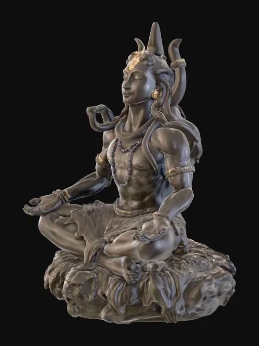 3D model for Meditative Shiva Sculpture