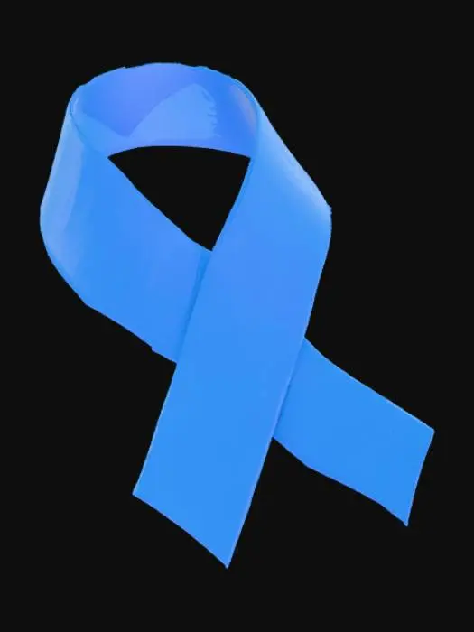 3D model for Genera el lazo de la lucha contra el cancer en color azul full hd