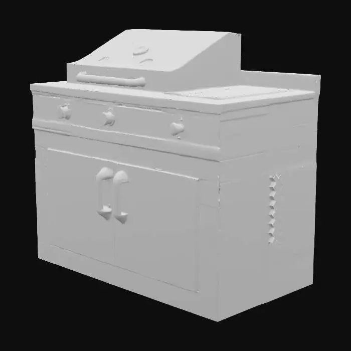 3D model for Outdoor Grill Station