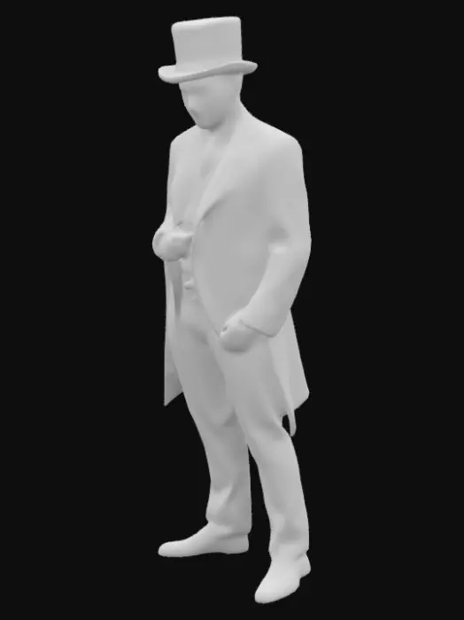 3D model for A victirion gentleman dressed for the ball