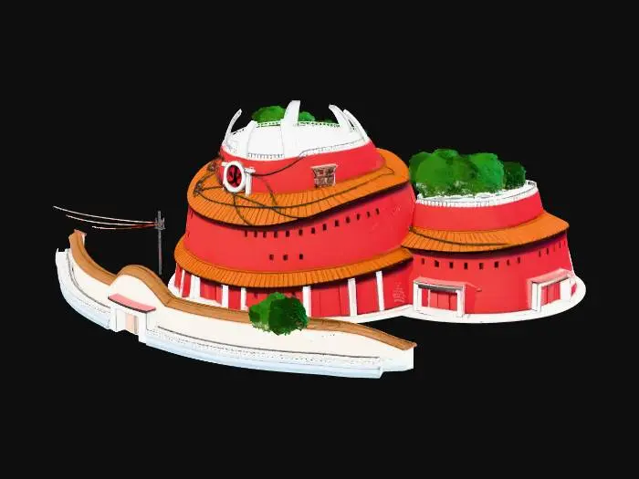 3D model for Konoha's Red Building