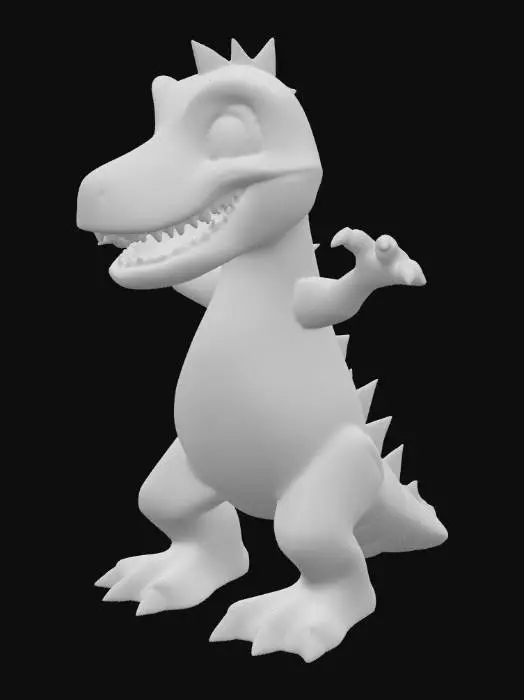3D model for t-rex cartoon style
