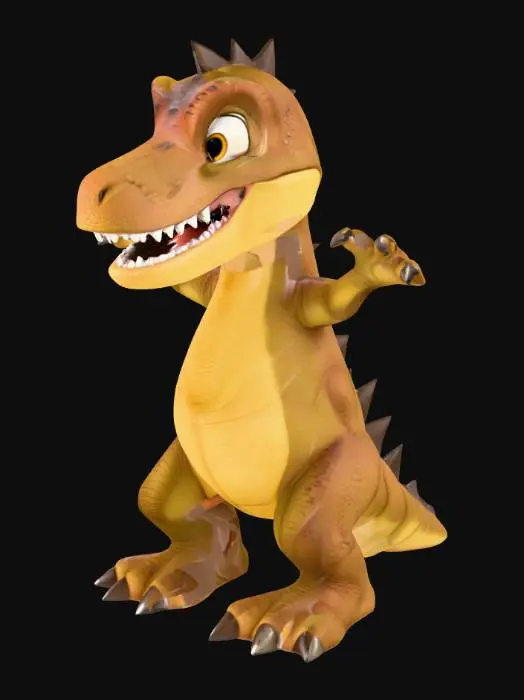 3D model for t-rex cartoon style
