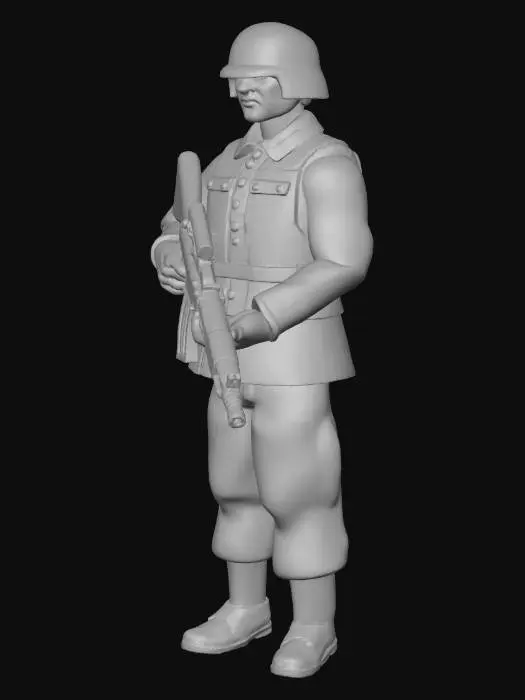 3D model for Create green toy soldier