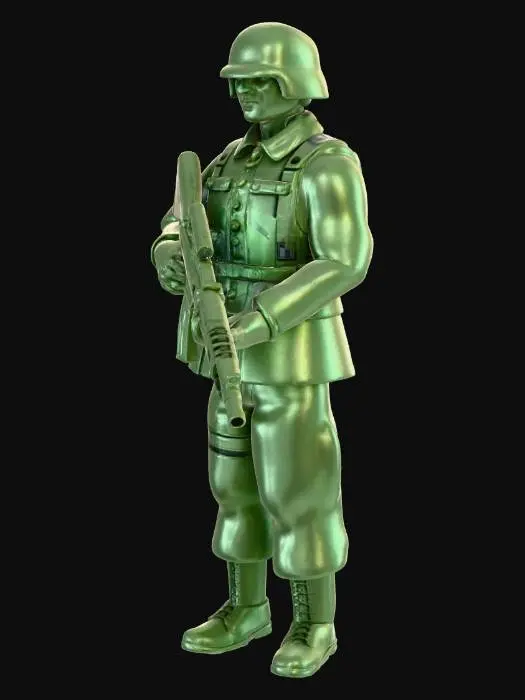 3D model for Create green toy soldier