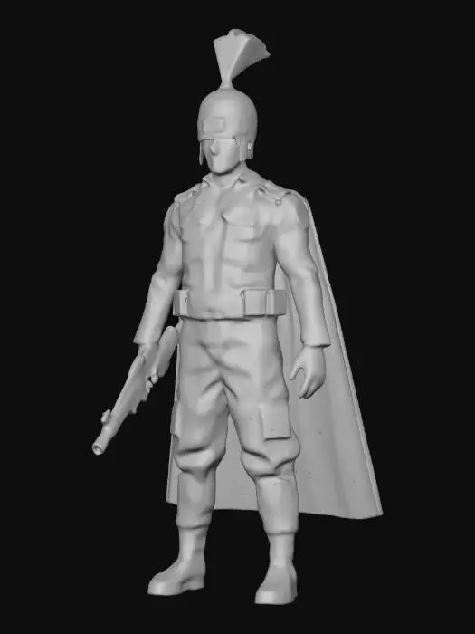 3D model for Create green toy soldier