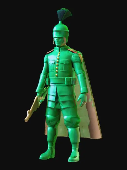 3D model for Create green toy soldier