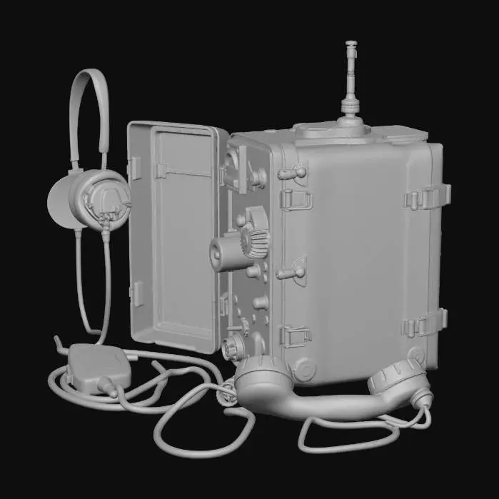 3D model for Vintage Soviet Field Radio
