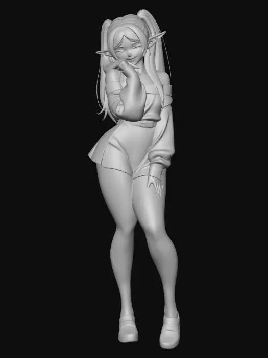 3D model for Elven Whisper in a Cream Knit