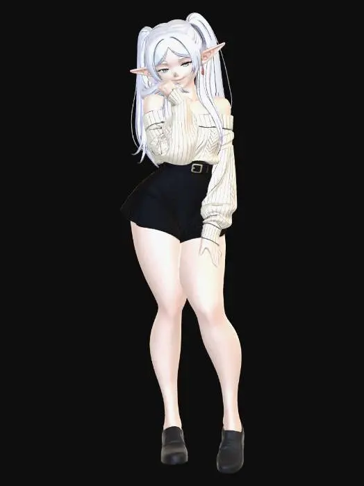3D model for Elven Whisper in a Cream Knit