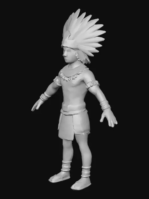 3D model for Blue Feathered Warrior
