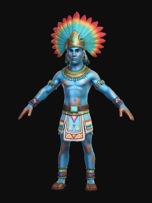 3D model for Blue Feathered Warrior