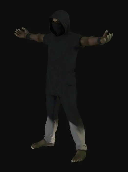 3D model for make a shadow figure kinda like shadow fight. make sure he aint wearing any capes or anything like that. T_POSE PLEASE