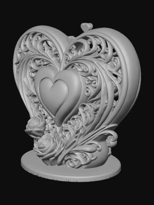 3D model for Hearts and Roses.