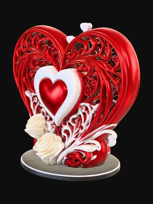 3D model for Hearts and Roses.