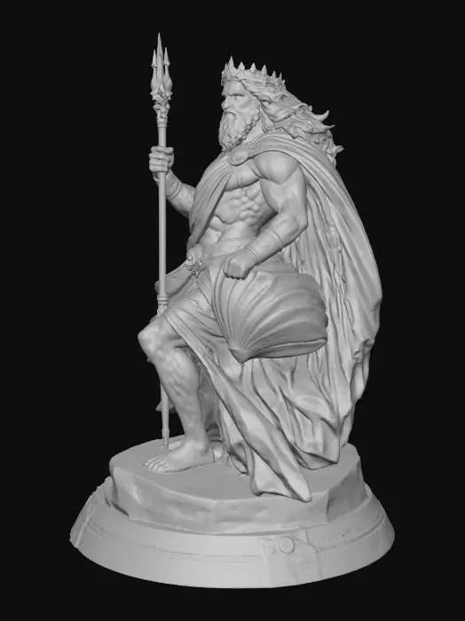 3D model for Roman gods Neptune