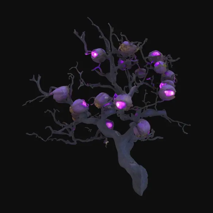 3D model for Haunted Hazelnut

A gnarled, twisted shrub bearing glowing purple nuts that whisper when shaken
Spawning: Only grows in abandoned campsites or near graves.