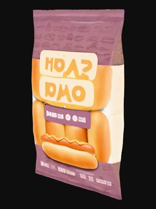 3D model for Hot Dog Bun Package