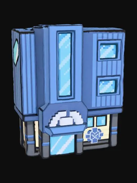 3D model for Building supermarket