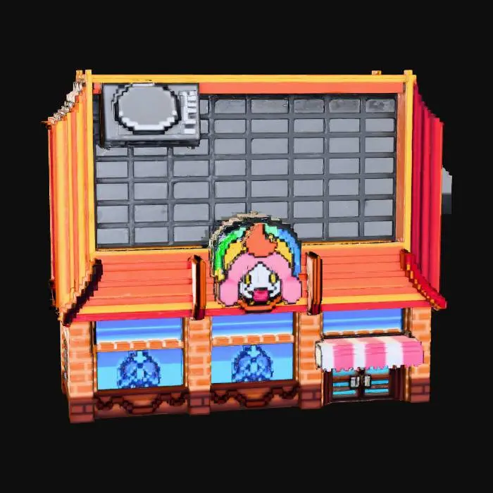 3D model for Arcade Storefront house