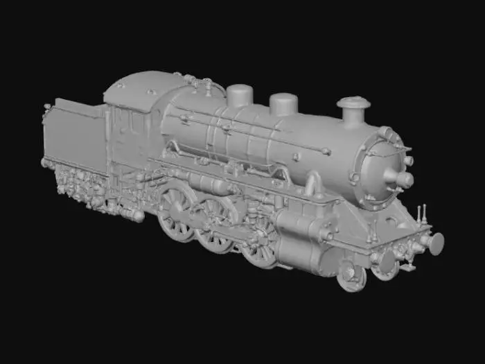 3D model for verrrosteter motorblock einer Diesellok der Beureihe 218