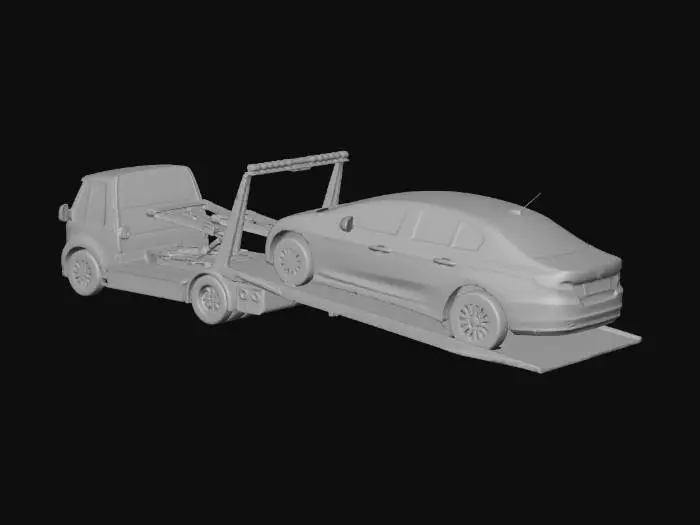 3D model for Car Towing Scene