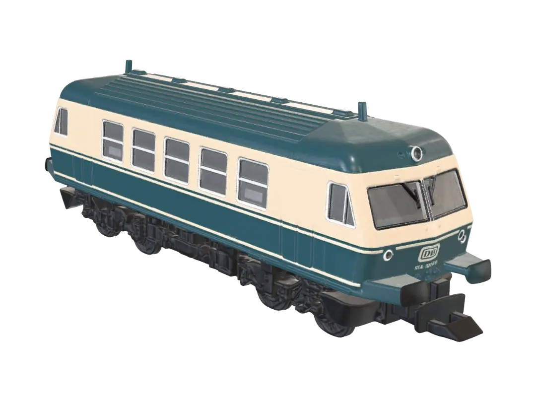 Small railcar - Locomotive 3D model, vytvořený pomocí AI