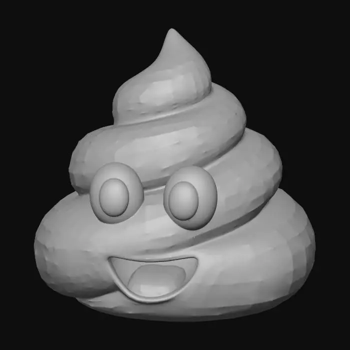 3D model for Smiley Poop Under a Rainbow