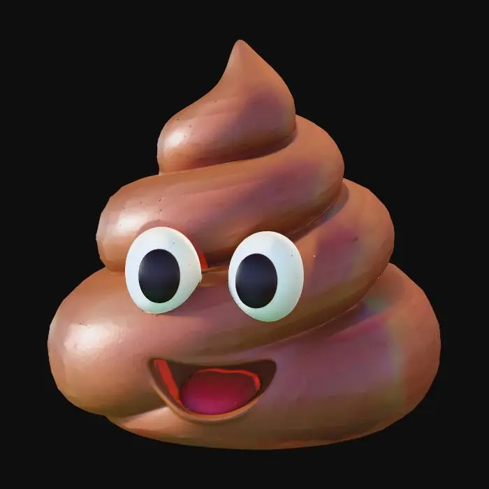 3D model for Smiley Poop Under a Rainbow