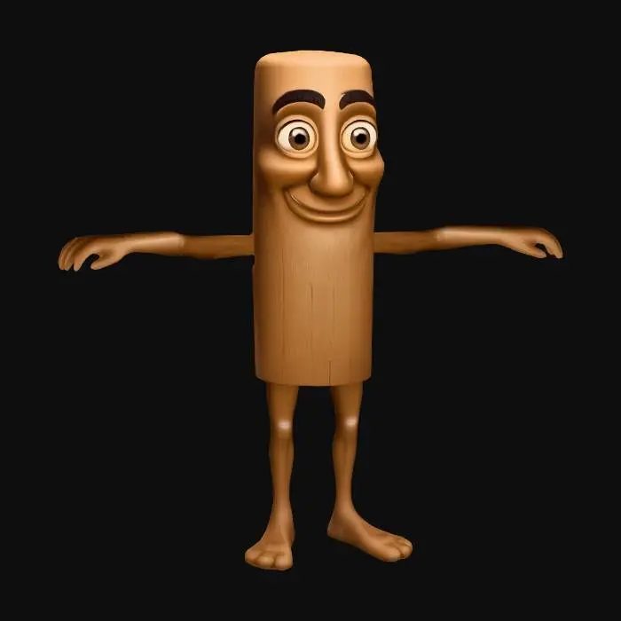 3D model for TungTungTung_Sahur