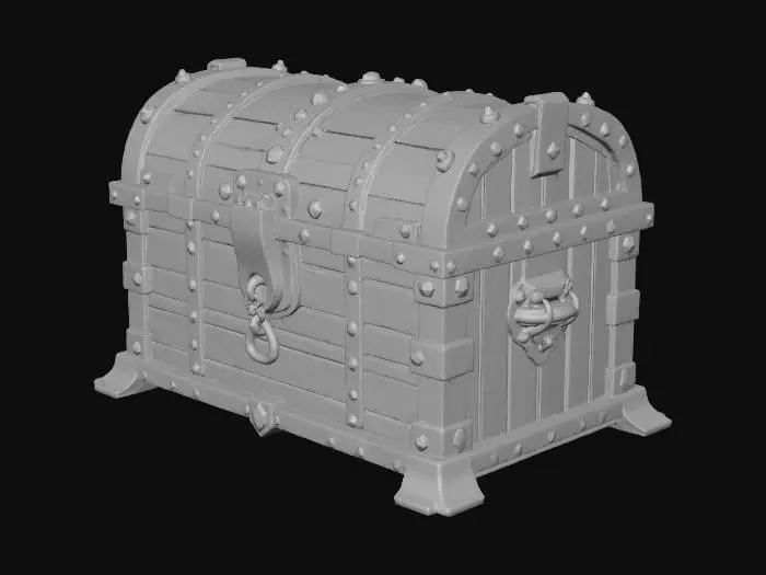 3D model for medieval dungeon chest