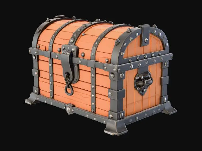 3D model for medieval dungeon chest