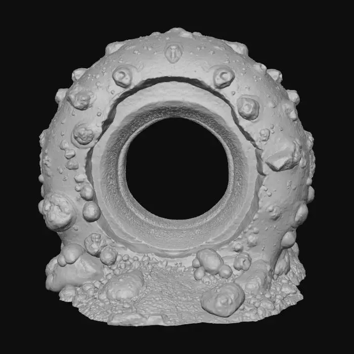 3D model for Ancient cosmic portal, FULL OBJECT, colossal structure made of carved obsidian, metallic neural tendrils, floating stone fragments, embedded star fragments glowing inside cracks, fractal geometry, alien inscriptions, softly rotating energy rings, organic-mechanical fusion, ultra-high-detail textures, surreal and iconic, trend-ready 3D masterpiece.