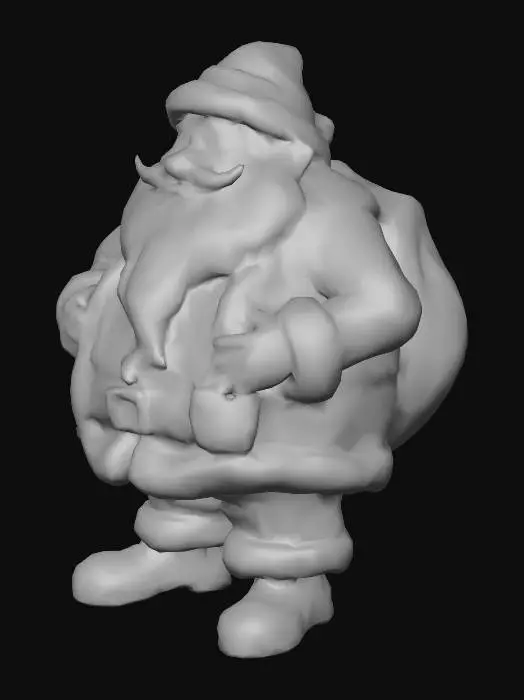 3D model for babbo natale con cappello a cilindro,stampa 3d