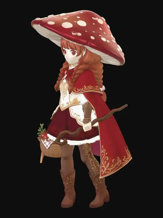 3D model for Scarlet Mushroom Maiden