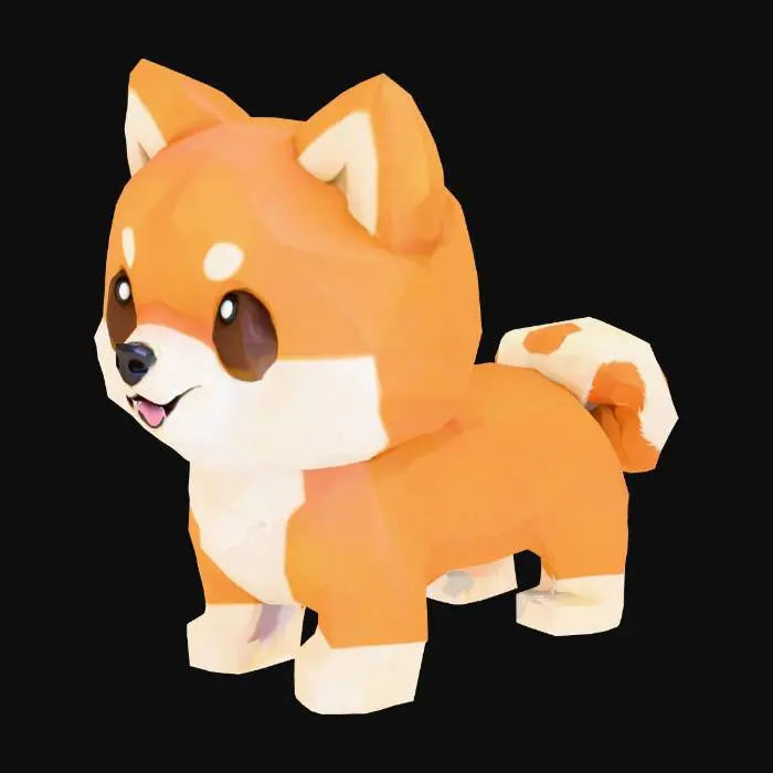 3D model for Low-Poly Corgi