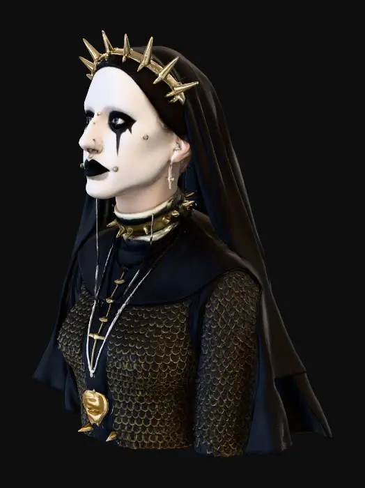 3D model for Goth Nun