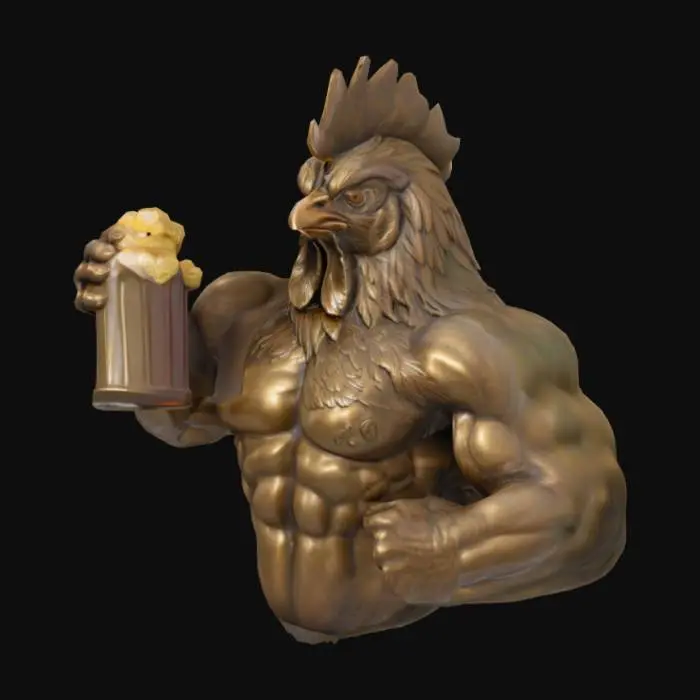 3D model for Muscle Rooster Cheers
