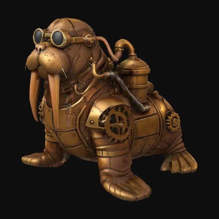 3D model for Steampunk Walrus