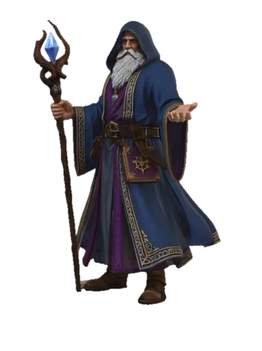 Azure Archmage 3D model, vytvořený pomocí AI