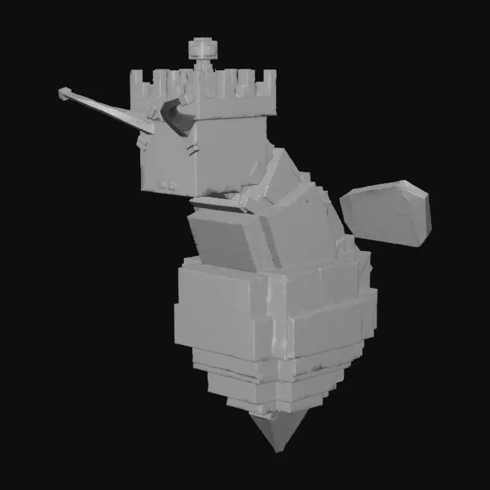 3D model for Queen Bee Blossom, #stud, #pixel