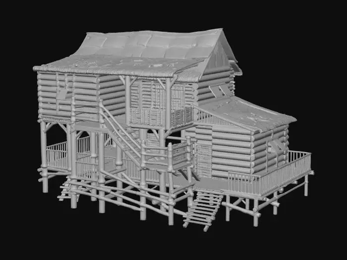 3D model for Rustic Cabin Retreat