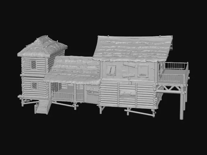 3D model for Rustic Cabin Retreat