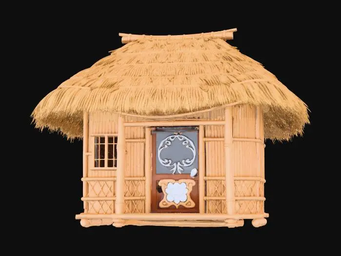 3D model for Realistic Thatched Bamboo House