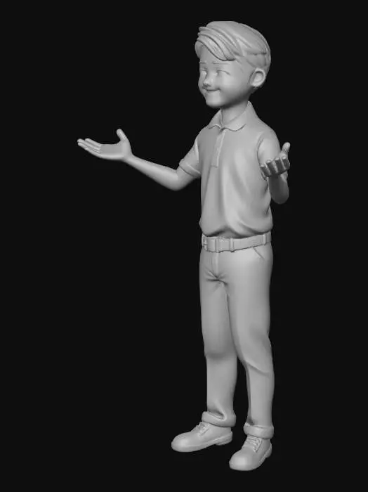 3D model for make me a realistic boy student filipino in t-pose