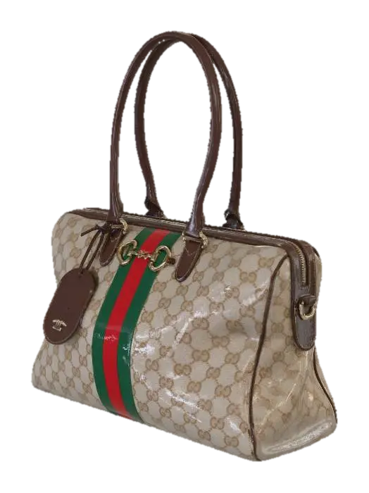 Gucci GG Supreme Tote with Web Stripe 3D model, vytvořený pomocí AI