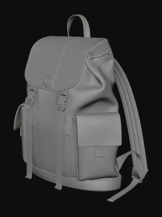 3D model for Gucci GG Supreme Monogram Backpack with Web Stripe