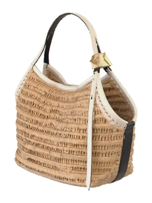 Raffia Straw Tote Bag 3D model, vytvořený pomocí AI