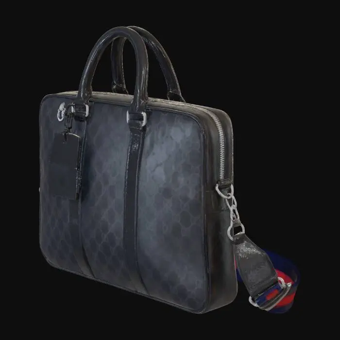 3D model for Gucci GG Monogram Satchel with Detachable Stripe Strap