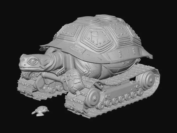 3D model for It needs to be a tortoise mixed with an earth mover vehicle